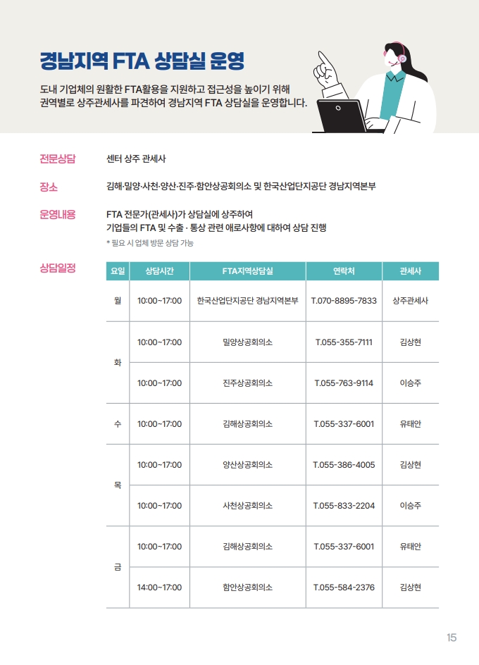FTA 상담실 운영